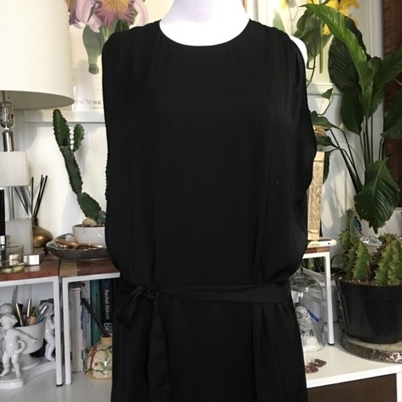 VINCE Black Drawstring Dress size S - Picture 9 of 12